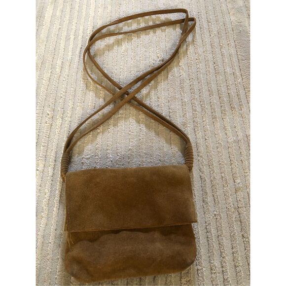 Urban Outfitters Brown Suede Crossbody Bag – Flap Style, Boho - Picture 2 of 12